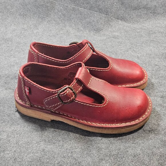 Red Leather Women's Flats by Kickers - Picture 4 of 5